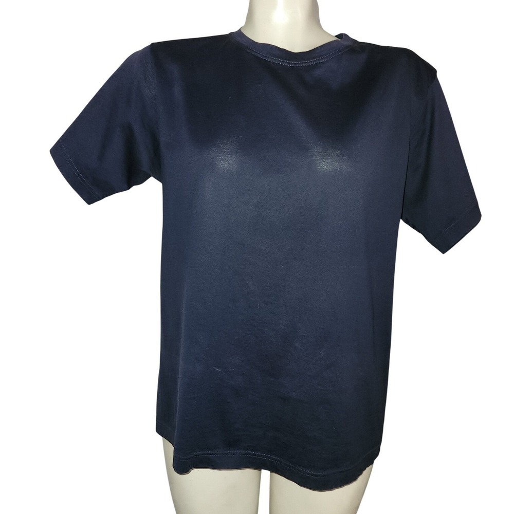Jaeger Vintage Made in Italy Navy Blue Short Sleeve‎ Crewneck Tee MDesigner